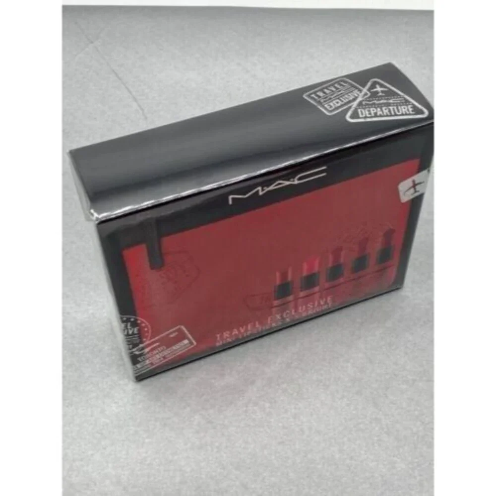 MAC Travel Exclusive Mini Lipsticks x 5 Bright 0.05 oz W/ Bag Sealed Box Set Kit